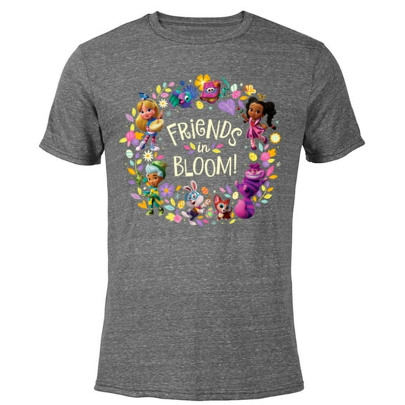 Disney Alice's Wonderland Bakery Friends in Bloom - Short Sleeve Blended T-Shirt for Adults - Customized-Dark Heather