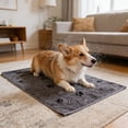 thumbnail image 6 of huayou Waterproof Pet Food Mat, Non-Slip Durable Paw Print Bone Design Easy to Wipe Clean for Dogs and Cats, 6 of 6