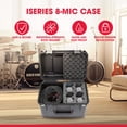 thumbnail image 2 of SKB iSeries Microphone Hard Case, 8-Slot Foam Interior with Cable Storage and Wheels, 2 of 6