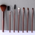 thumbnail image 1 of 7pcs/set Eyeshadow Makeup Brushes Set Black/Coffee Brow Eyelash Blush Cosmetics Soft Make Up Lip Brush Tool KitCoffee He Qiyong unisex, 1 of 1