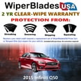 thumbnail image 2 of 2015 Infiniti Q50 Beam Wiper Blades Wipers w/2yr Warranty (Set of 2) (WiperBladesUSA), 2 of 5