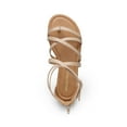 thumbnail image 3 of DREAM PAIRS Women's Dressy Gladiator Summer Cross Strappy Sandals Comfort Flat Casual Beach Fisherman Thong Sandals, 3 of 6