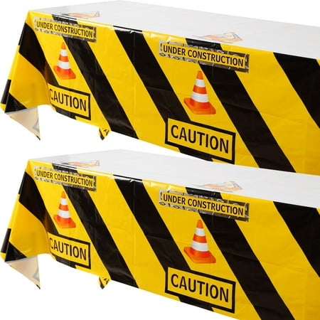 

2 Pcs Construction Tablecloth Boys Birthday Dump T