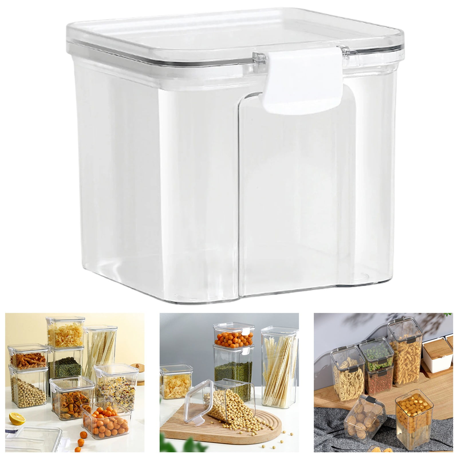 MOPOOR Extra Large Bulk Food Storage Containers with Airtight Lids for Flour, Sugar, Rice, Cereal & Pasta - Leakproof, BPA-Free Plastic Canisters for Kitchen & Pantry Organization