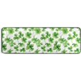 thumbnail image 5 of Dreamtimes Watercolor Leaves Clover Hallway Runner Rug 2'x6' Kitchen Rug with Rubber Backing St Patrick's Day Non Slip Entryway Rug Runner Washable Soft Area Rug for Hallway Bedroom Kitchen Decor, 5 of 6