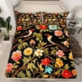 thumbnail image 2 of Homewish Colorful Cartoon Flower Bed Sheets,Country Floral King Sheets,Rustic Botanical Sheet Set For Girl Teens,Luxury Bedroom Decor,4 Pieces, 2 of 7