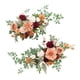 thumbnail image 1 of 2x flores traseras para silla de boda, decoración para pasillo de boda, arreglo Floral, botín moderno de flores artificiales para aniversario, 1 of 9