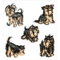 thumbnail image 3 of Yorkie King Size Duvet Cover Set, Hand Drawn Cute Yorkies Realistic Yorkshire Terrier Images Dog Love Cartoon, Decorative 3 Piece Bedding Set with 2 Pillow Shams, Pale Coffe Black, by Ambesonne, 3 of 3