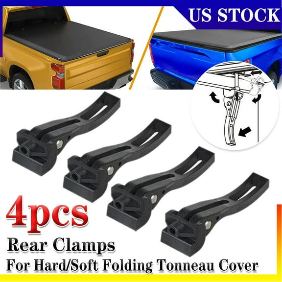 4Pcs Cover Rear Clamps Universal Replace Parts Fit For Hard/Soft Folding Tonneau