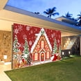 thumbnail image 3 of 16X7 ft Christmas Garage Door Banner Red Gingerbread Large Christmas Backdrop Decoration, Xmas Garage Door Cover Decoration for Christmas Holiday Outdoor Garage Door Home House Wall Decorations, 3 of 5