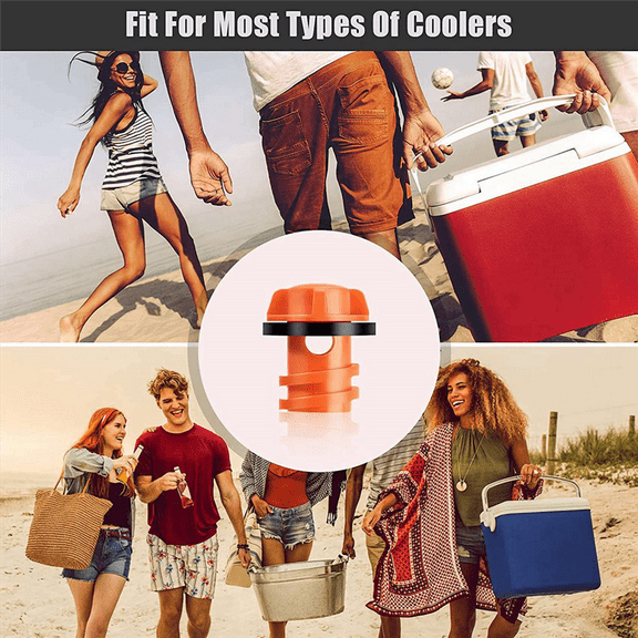 Cooler Drain Plugs Replacement Compatible with Most Rotomolded Coolers,Small Drain Plugs with Leak-Proof Design 3Pcs