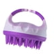 thumbnail image 5 of Cepillo de manual para cabelludo, cepillo para champú, cerdas de silicona suave y húmedo, cómodo cepillo de silicona para el Violeta, 5 of 9