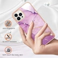 thumbnail image 2 of Compatible with iPhone 13 Pro Max Case iPhone 13 Pro Max Case Ultra Slim Marble Luxury Glossy Rubber Durable Shockproof Protective Phone Case for iPhone 13 Pro Max (6.7") Marble Violet YBT, 2 of 10