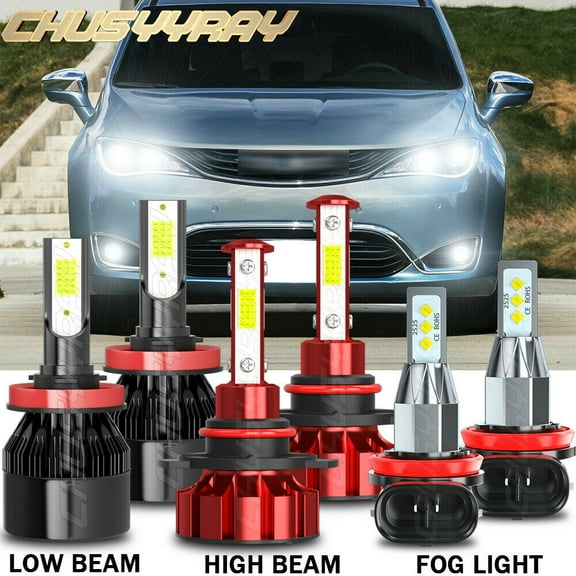 For Honda Odyssey 2011-2017 Combo LED Headlight Fog Lights 6 Bulbs Kit 6000K