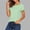 Green, variant on Vrorvz Striped Shirts for Womens Short Sleeve Breathable Lightweight Summer Tee Trendy Vacation Beach Tops