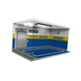 thumbnail image 2 of 1/18 Scale Garage Diecast Display Case Parking Lot Scene with Lights Protection Mini Diecast Car Storage Boxes for Diorama Blue, 2 of 8