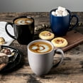 thumbnail image 6 of AmorArc 16oz Coffee Mugs Set of 6, Large Ceramic Coffee Mugs for Men, Women, Dad, Mom, Modern Coffee Mugs With Handle For Tea,Latte,Cappuccino,Cocoa. Dishwasher&Microwave Safe, Matte Multicolor, 6 of 7