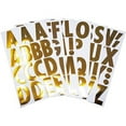 thumbnail image 2 of Big Font Alphabet Letter Stickers, Caps, 3-inch, 82-piece, Metallic Gold, 2 of 2