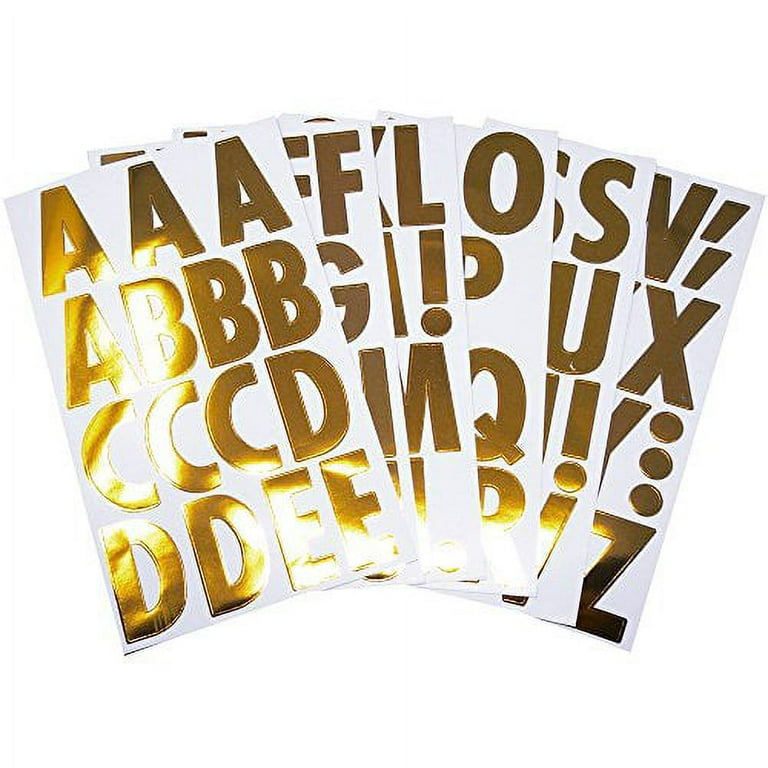 Franklin Alphabet Stickers, Gold Foil, 5 3/4 inches, 42 Stickers