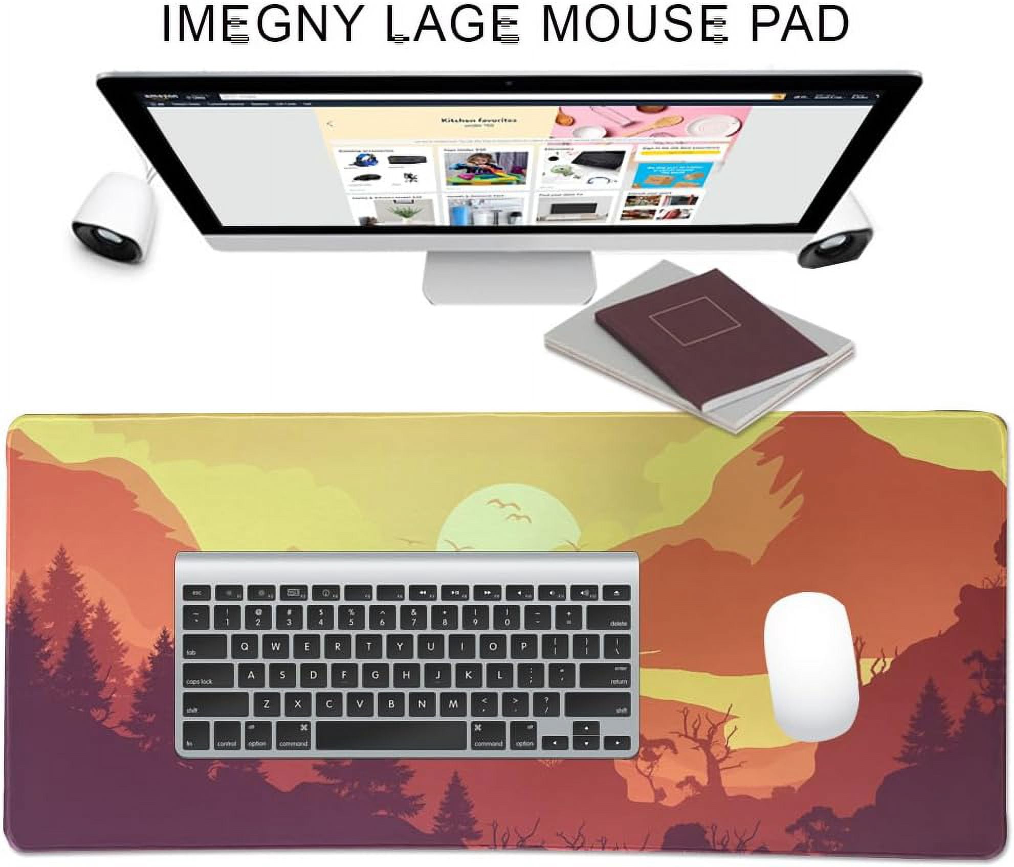 Large Gaming Mouse Pad, Extended XXL Desk Pad & Non-Slip Rubber Keyboard Mat Stitched Edges (90x40 sungaotao)