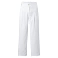 thumbnail image 5 of AWZXDE Men's All-Purpose Elastic Waist Casual Pants with Pocket Breathable Comfort Outdoor Trousers White,XXXL, 5 of 7