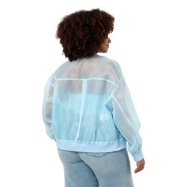 MEER. SHEER JACKET クリーム Edited by Remi Bader Women's Sheer Bomber Jacket - Samsclub.com