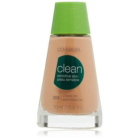 CoverGirl Clean Sensitive Skin Liquid Makeup, Classic Tan (W) 260, 1.0 Ounce