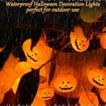 thumbnail image 5 of Qoosea Halloween Lights, 20ft 40 LED Orange Pumpkin String Lights, 8 Modes Pumpkin Lantern Halloween Decorations Indoor Outdoor, 5 of 7