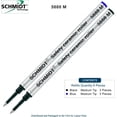 thumbnail image 2 of Schmidt 5888 Safety Ceramic Rollerball Metal Refill - Black, Blue Ink (Medium Tip 0.7mm) - Pack of 6, 2 of 3