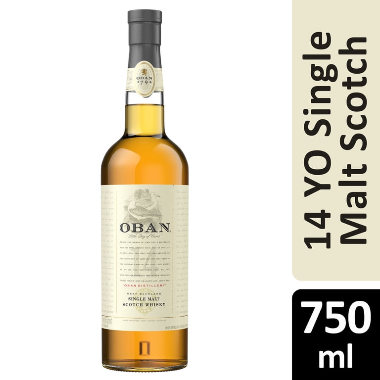 Oban 14 Year Old Single Malt Scotch Whisky, 750 mL, 43% ABV