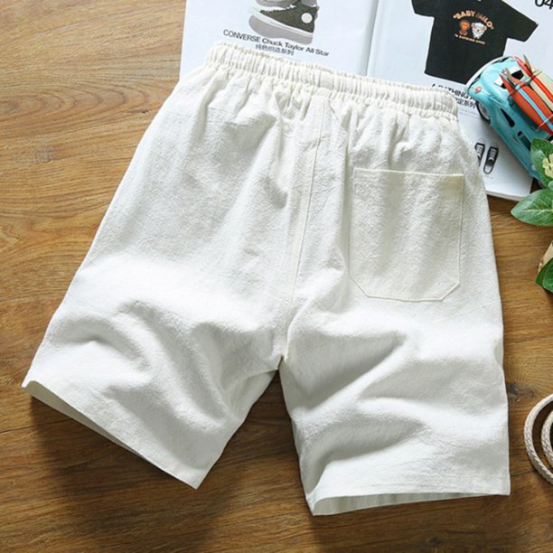 Pantalones cortos De lino para hombre/Shorts De lino elásticos para hombre/pantalones cortos De playapangjing