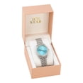 thumbnail image 5 of Elegant Women's 32mm Iced Diamond Watch - Shiny Sleek Dial with Sparkling Simulated Crystals - Adjustable Bling-ed Metal Band - Luxury Timepiece - Silver Tone Finish, 5 of 7