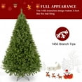 thumbnail image 3 of 7.5ft Artificial Christmas Tree with 1450 Branches, Automatic Open Xmas Pine Tree with Metal Stand, for Home, Office, Party Decoration, 3 of 9