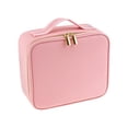thumbnail image 4 of Milaget Travel Makeup Train Case with Mirror and Lights Cosmetic Bag Portable Pink, 4 of 9