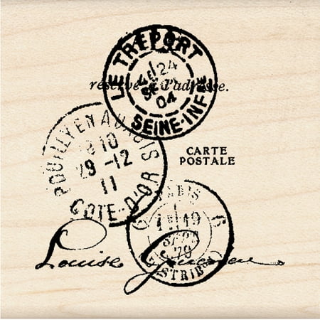 Postal Stamps - Inkadinkado Mounted Rubber Stamp K, Paper Artsy Tre'port Postal 2