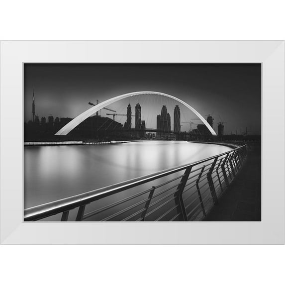 Kaddourah, Ahmad 24x17 White Modern Wood Framed Museum Art Print Titled - Tolerance Bridge