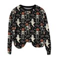thumbnail image 6 of YVNAURA Women’s Casual Fall Halloween Graphic Crewneck Sweatshirt Oversized Long Sleeve Loose Fit Pullover Pumpkin Ghost Bat Print Spooky Top 1 Pack, Black,M, 6 of 6