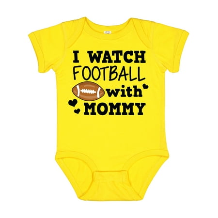 

Inktastic I Watch Football with My Mommy Gift Baby Boy Bodysuit