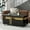Black, variant on SESSLIFE Modern Coffee Table with Storage, White Faux Marble Top Cocktail Table with 2 Drawers, Caster Wheels and Gold Metal Bars for Living Room, Rectangle Center Table, Black
