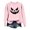 Pink [Halloween Shirts for Women Clearance Sales], variant on WEIWEN Halloween Sweatshirt for Women 2026 Funny Pumpkin Face Printed Crewneck Long Sleeve Tops Women's Clothing Dressy Casual Fall Outfits for Women Sweaters Green, S