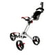 Biltek Biltek Premium 3-Roues Golf Chariot Chariot Parapluie Blanc Porte-Cartes de Pointage – image 3 sur 9