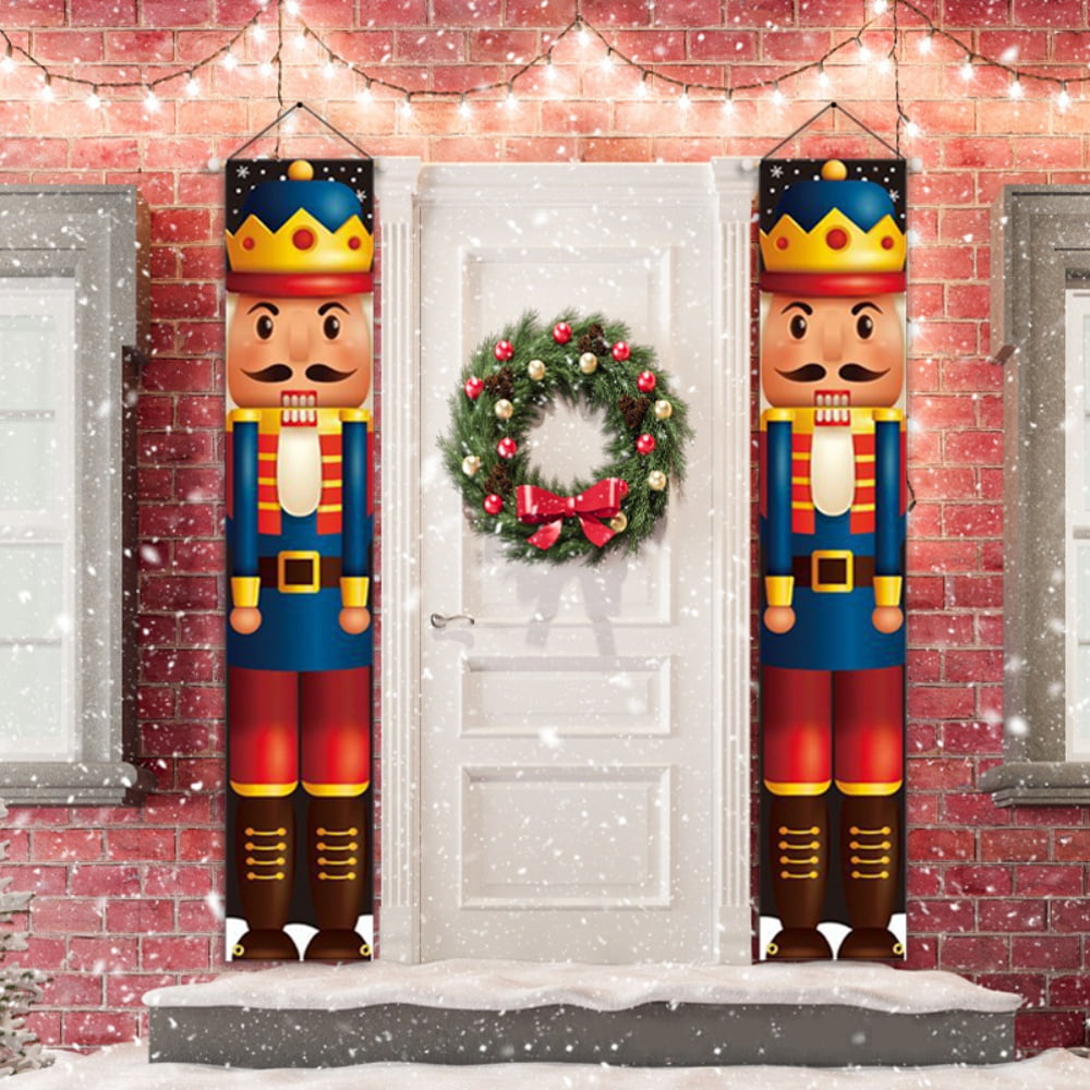Christmas Nutcracker Banner Decorations Outdoor 5.9ft Solider