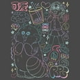 thumbnail image 2 of Junior's Turning Red Neon Doodles Mei Lee Racerback Tank Top Charcoal 2X Large, 2 of 4