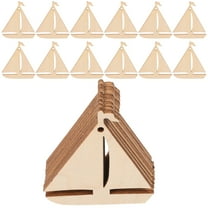 Greenadscape 50Pcs Wooden Sailboat Craft for Diy and Decoration for Kids