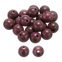 Uxcell 100pcs Natural Wooden Beads 8mm Purple Perilla Wood Round Polished Loose Bead Smooth Spacer Balls Beading for Jewelry Making Bracelets Necklace Earrings Craft DIY