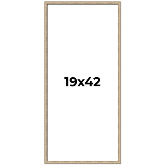 19x42 Frame Silver Real Wood Picture Frame Width 0.75 Inches | Interior Frame Depth 0.5 Inches |