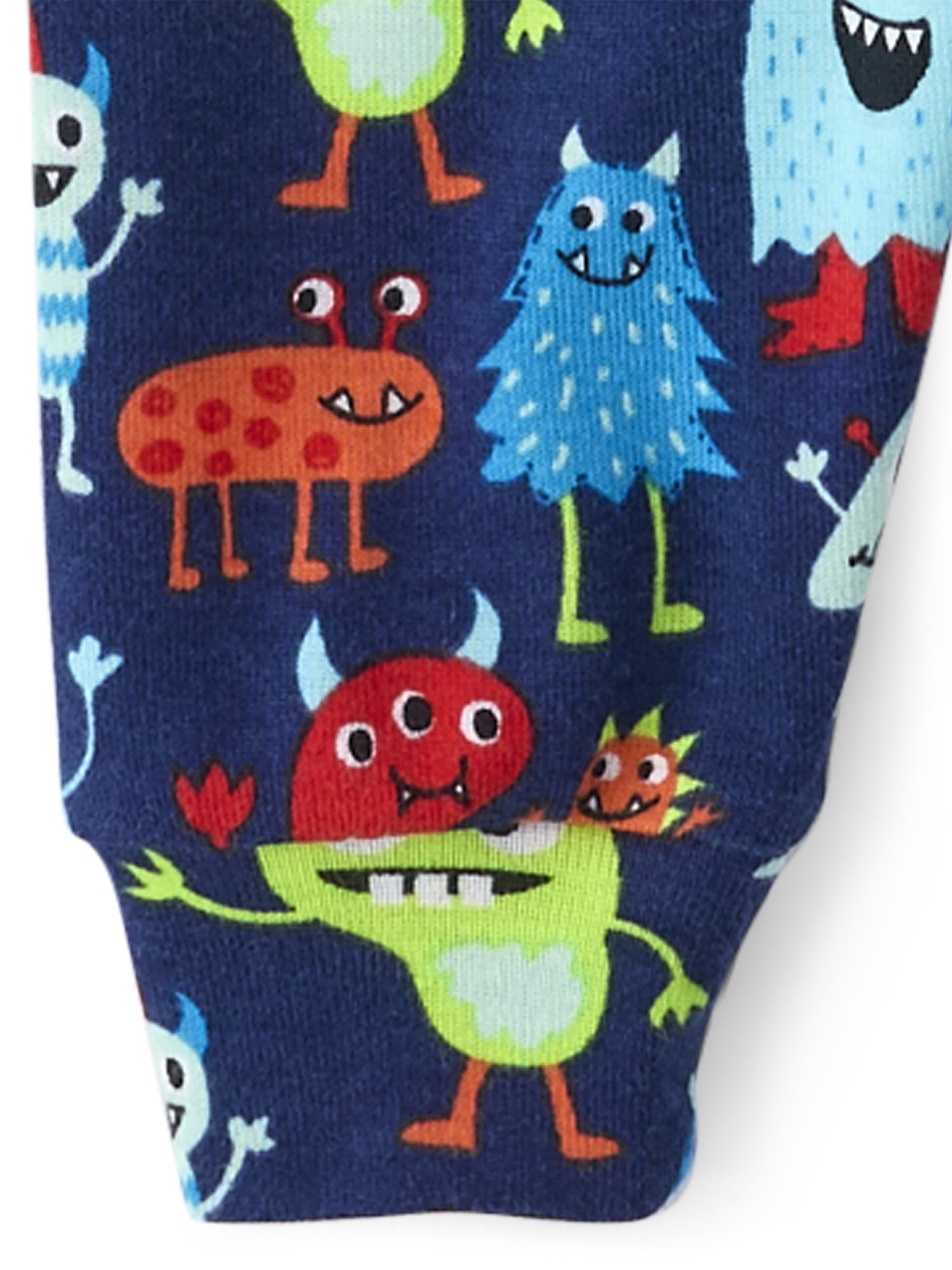 The Children's Place Baby & Toddler Boys Short Sleeve Cuddly Monster PJs, Sizes NB-6T