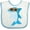White and Blue, variant on Inktastic Cute Shark, Cool Shark, Shark with Sunglasses Boys or Girls Baby Bib