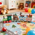 thumbnail image 1 of RKSTN Christmas Desktop Decoration Set Wooden Train Decoration A, 1 of 6