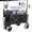 Black-2, variant on LuckyNote Heavy Duty Fishing Beach Cart, Collapsible Wagon with 9.85" All-Terrain Wheels for Sand, 550lb Capacity Garden Cart with Rod Holders & Umbrella Holder